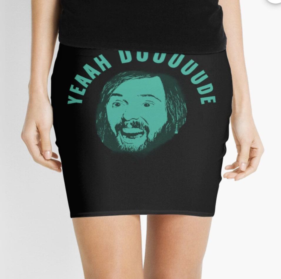 Yeah Dude | Ocean Blue Fanart Mini Skirt