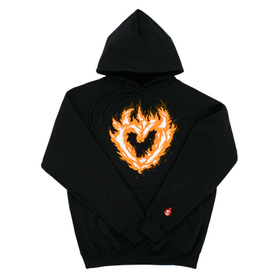 Sapnap 4 Million Flame Heart Pullover Hoodie