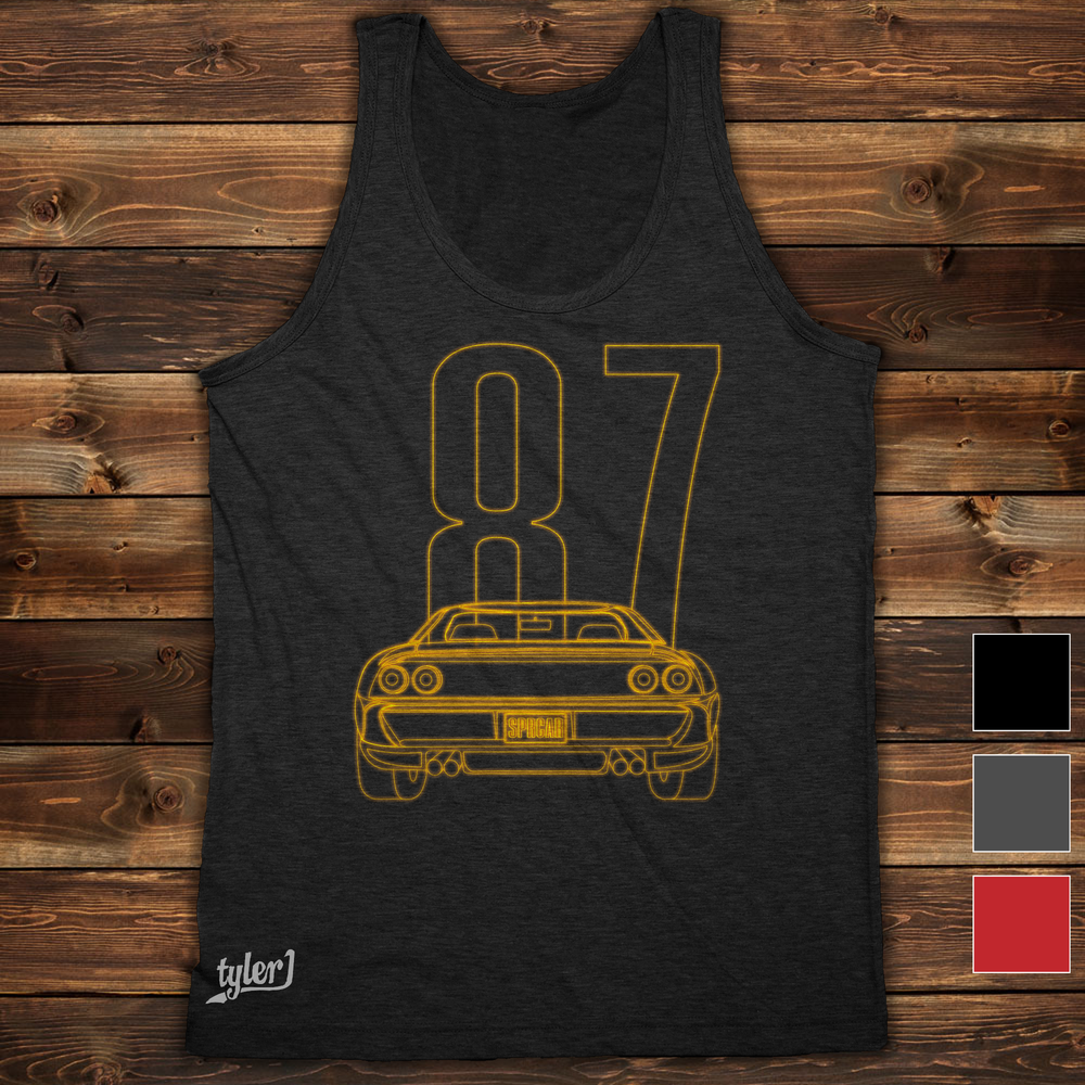 Yellow Supercar 87 Tank Top